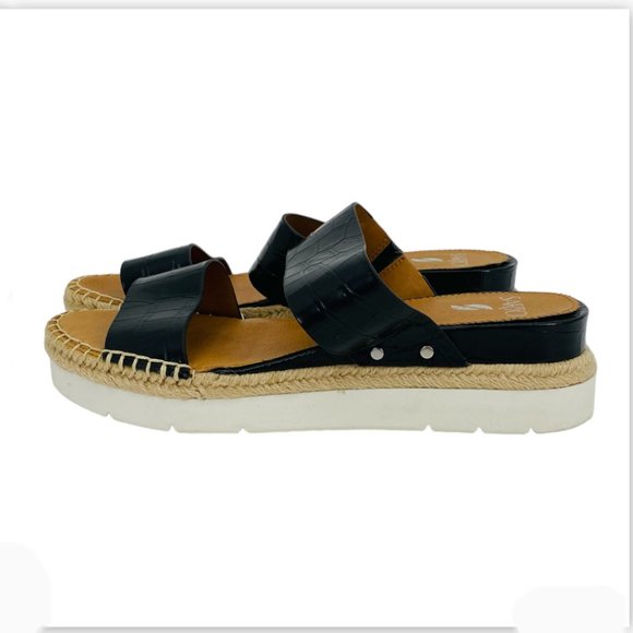 Franco Sarto Leather Cappy Slide Sandal Shoes Sz 9.5 -10 - Picture 2 of 11